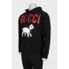 Men's hoodie with signature print