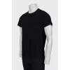 Men's velor T-shirt with embossed print