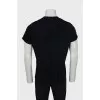 Men's velor T-shirt with embossed print