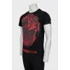 Men's T-shirt with raised print