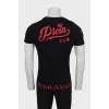 Men's T-shirt with raised print