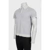 Men's gray straight-fit polo
