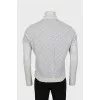 Men's gray straight-fit polo