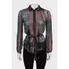 Translucent shirt with belt
