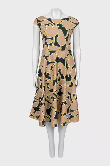 Slim fit print dress