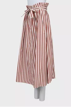 High waist striped skirt