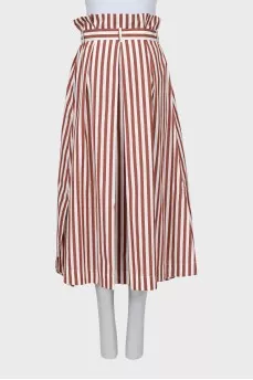 High waist striped skirt
