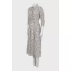 Midi dress with belted print