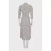Midi dress with belted print