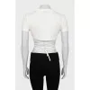 Short sleeve top with ties