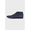 Men's blue suede shoes