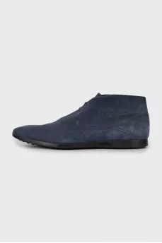 Men's blue suede shoes