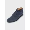 Men's blue suede shoes