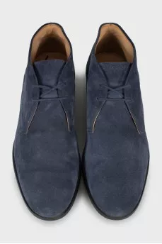 Men's blue suede shoes