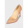 Patent leather pumps