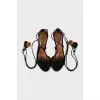 Suede sandals with ties