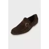 Чоловічі лофери декоровані пряжкою