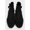 Men's suede shoes with buckle