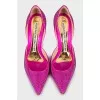 Pink shoes decorated with rhinestones