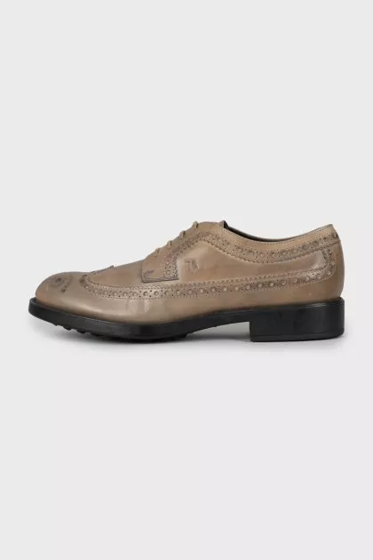 Men's leather lace-up brogues