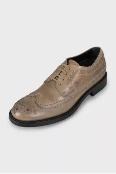 Men's leather lace-up brogues