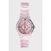 Pink ceramic watch