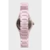 Pink ceramic watch