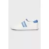 Faux leather sneakers in signature print
