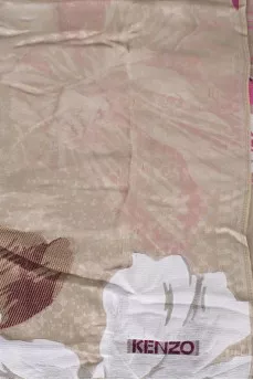 Translucent floral scarf