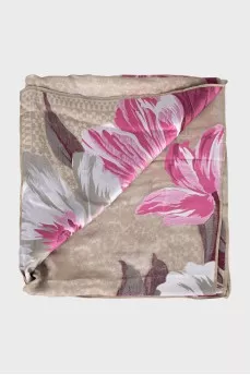 Translucent floral scarf