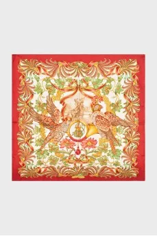 Printed silk scarf