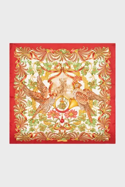 Printed silk scarf