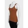 Ribbed tank top with tag
