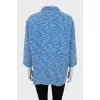 Two-tone cardigan with hidden fastening