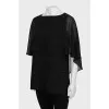 Silk blouse with frill