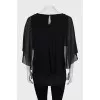 Silk blouse with frill