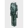 Translucent off-shoulder suit