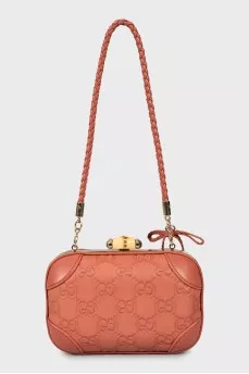 Mini bag with embossed print