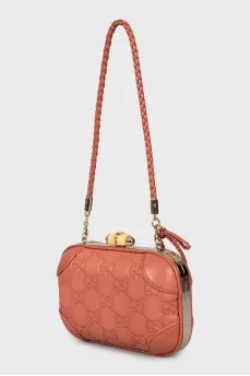 Mini bag with embossed print