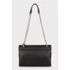 Shoulder bag with gold logo