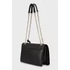 Shoulder bag with gold logo