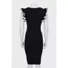 Bodycon dress with ruffled sleeves