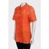 Short sleeve lace shirt