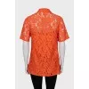 Short sleeve lace shirt