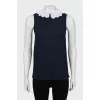 Blue A-line blouse with tag