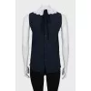 Blue A-line blouse with tag