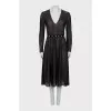 Mesh dress decorated with beads