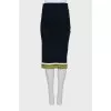 Ribbed skirt with side slit