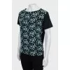 T-shirt with floral patches
