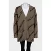 Oversized cardigan in signature print